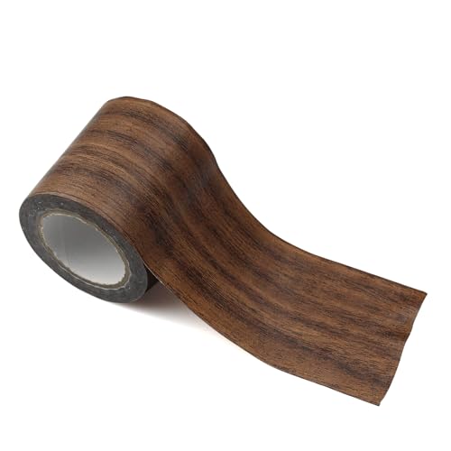 Zfseyuh Holzoptik Klebeband Braun - Realistische Holzmaserung Reparatur für Möbel, Böden, Schrank - Eiche 5,7 cm x 4,57 m (Dunkelbraun) von Zfseyuh