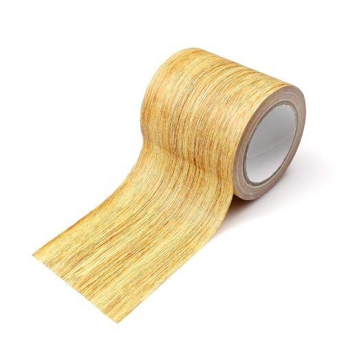 Zfseyuh Klebeband Holzoptik Goldenes Holzmaserung Reparatur Klebeband Realistische Holz Reparaturband für Böden Möbel Schrank 5,7 cm x 4,57 m (Golden) von Zfseyuh