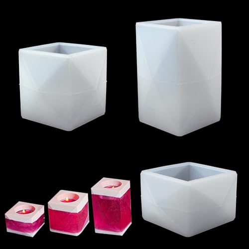 Zfseyuh Silikon-Kerzenformen, 3 Stück Betonformen, Epoxidharz, Polyeder, zur Herstellung von Kerzen, Zementopf, Windlicht, Tischdekoration Zfseyuh Silikon-Kerzenformen, 3 Stück Betonformen, Epoxidharz, Polyeder, zur Herstellung von Kerzen, Zementopf, Windlicht, Tischdekoration von Zfseyuh