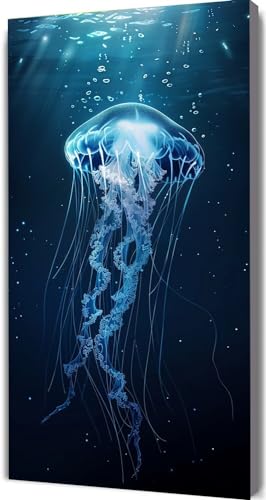 5D Diamond Painting Qualle Diamant Painting Bilder Tier Diamond Art Painting Erwachsene Kinder DIY Diamant Kunst Malerei Stickerei Set Kreuzstich Bilder Erwachsene Home Wand Decor Gifts 60x120cm E-F von Zgcoyeo