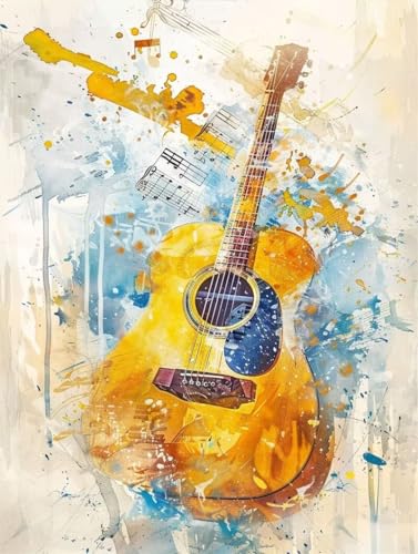 Diamond Painting Gitarre Diamond Painting Bilder Kinder, Musikinstrument Diamond Painting Erwachsene XXL 50x70cm, 5D Diamond Art Stickerei Kreuzstich Basteln Diamond Painting, Home Wanddekoration Diamond Painting Gitarre Diamond Painting Bilder Kinder, Musikinstrument Diamond Painting Erwachsene XXL 50x70cm, 5D Diamond Art Stickerei Kreuzstich Basteln Diamond Painting, Home Wanddekoration von Zgcoyeo