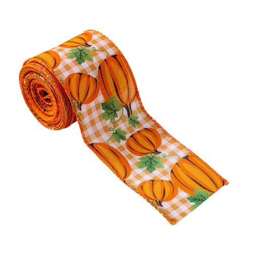 Zgehnao Schleifenband, 4,5 m, Kürbis-Orange zum Basteln und Verpacken von Herbsternte, Polyesterbänder Zgehnao Schleifenband, 4,5 m, Kürbis-Orange zum Basteln und Verpacken von Herbsternte, Polyesterbänder von Zgehnao