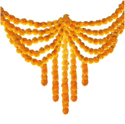 5 Stück/Set Künstliche Ringelblumen-Girlande Für Diwali-Dekoration, Traditionelle Indische Dekoration, Ringelblumen-Girlande Für Diwali-Dekorationen Für Zuhause, Weihnachtsdekoration 5 Stück/Set Künstliche Ringelblumen-Girlande Für Diwali-Dekoration, Traditionelle Indische Dekoration, Ringelblumen-Girlande Für Diwali-Dekorationen Für Zuhause, Weihnachtsdekoration von Zghhc
