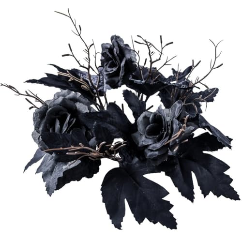Halloween-kerzenringe, Kranz Für Stumpenkerzenhalter, Schwarze Ahornblatt-Sonnenblume, Kleine Kränze Für Zuhause, Tischdekoration, Halloween-Party-Dekorationen Halloween-kerzenringe, Kranz Für Stumpenkerzenhalter, Schwarze Ahornblatt-Sonnenblume, Kleine Kränze Für Zuhause, Tischdekoration, Halloween-Party-Dekorationen von Zghhc