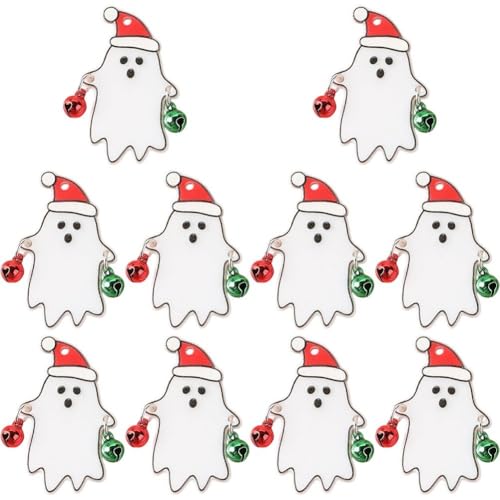 Zghhc 10 Stück/Set Halloween-Geist-Charms, Lustiger Acryl-anhänger Wandelndem Geist Für Schmuck, Halskette, Ohrringe, Geschenkherstellung, Basteln von Zghhc