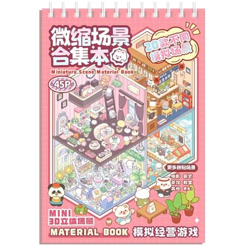 Zghhc 1pcs Cartoon Landschaft Aufkleber Buch 20in1 Szene DIY 3D Landschaft Aufkleber Kabine Szene Aufkleber Landschaft Aufkleber Für Erwachsene Kind von Zghhc