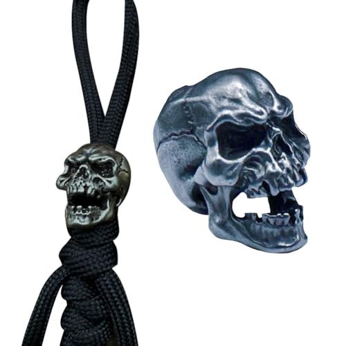 Zghhc 2 Stück Paracord-perlen, Totenkopf-abstandsperlen, Charms Für -Lanyard, Reißverschluss-anhänger, Schlüsselanhänger-anhänger, DIY-schmuckherstellung Zghhc 2 Stück Paracord-perlen, Totenkopf-abstandsperlen, Charms Für -Lanyard, Reißverschluss-anhänger, Schlüsselanhänger-anhänger, DIY-schmuckherstellung von Zghhc