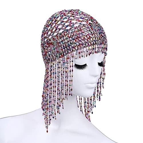 Zghhc Exotischer Perlen-Kopfschmuck, Bohemia-Quasten-Kopfschmuck, Bauchtanz-perlenkappe, Ägyptische Kleopatra-Haarschmuck, Braut-bühne-Performance-quastenhut von Zghhc