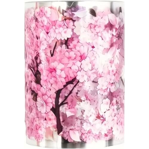 Zghhc Washi-Tape Blumenmuster, 1 Rolle, Rosa Blumen, Dekoratives Pet-Klebeband, Aufkleber Für Scrapbooking, Journaling, Journals, Planer, DIY-bastelbedarf Zghhc Washi-Tape Blumenmuster, 1 Rolle, Rosa Blumen, Dekoratives Pet-Klebeband, Aufkleber Für Scrapbooking, Journaling, Journals, Planer, DIY-bastelbedarf von Zghhc
