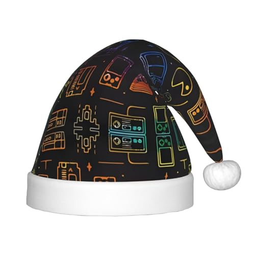 ZhRiYan Game Video Gaming Pattern Classic Santa Xmas New Year Party Headwear - Warm Holiday Hat - Perfect Headpieces for Christmas, Halloween ZhRiYan Game Video Gaming Pattern Classic Santa Xmas New Year Party Headwear - Warm Holiday Hat - Perfect Headpieces for Christmas, Halloween von ZhRiYan