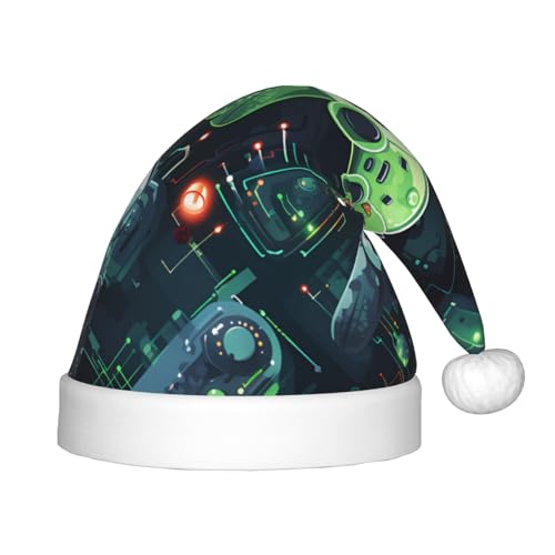 ZhRiYan Gamepad Circuit Version Classic Santa Xmas New Year Party Headwear - Warm Holiday Hat - Perfect Headpieces for Christmas, Halloween ZhRiYan Gamepad Circuit Version Classic Santa Xmas New Year Party Headwear - Warm Holiday Hat - Perfect Headpieces for Christmas, Halloween von ZhRiYan