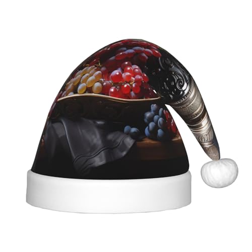 ZhRiYan Grapes and Wine Classic Santa Xmas New Year Party Headwear - Warm Holiday Hat - Perfect Headpieces for Christmas, Halloween ZhRiYan Grapes and Wine Classic Santa Xmas New Year Party Headwear - Warm Holiday Hat - Perfect Headpieces for Christmas, Halloween von ZhRiYan