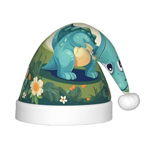 ZhRiYan Kleiner Dinosaurier in grünem Gras, klassische Weihnachtsmann-Weihnachtsmann-Weihnachtsmann-Neujahrsparty-Kopfbedeckung, warme Urlaubsmütze, perfekte Kopfbedeckung für Weihnachten, Halloween ZhRiYan Kleiner Dinosaurier in grünem Gras, klassische Weihnachtsmann-Weihnachtsmann-Weihnachtsmann-Neujahrsparty-Kopfbedeckung, warme Urlaubsmütze, perfekte Kopfbedeckung für Weihnachten, Halloween von ZhRiYan