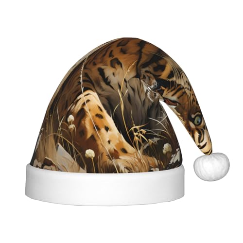 ZhRiYan Leopard auf der Suche nach Beute, klassische Weihnachtsmann-Weihnachtsmann-Weihnachtsmann-Party, Kopfbedeckung, warme Urlaubsmütze, perfekte Kopfbedeckung für Weihnachten, Halloween ZhRiYan Leopard auf der Suche nach Beute, klassische Weihnachtsmann-Weihnachtsmann-Weihnachtsmann-Party, Kopfbedeckung, warme Urlaubsmütze, perfekte Kopfbedeckung für Weihnachten, Halloween von ZhRiYan