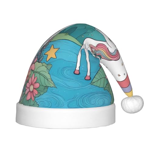 ZhRiYan Unicorns by the River Classic Santa Xmas New Year Party Headwear - Warm Holiday Hat - Perfect Headpieces for Christmas, Halloween ZhRiYan Unicorns by the River Classic Santa Xmas New Year Party Headwear - Warm Holiday Hat - Perfect Headpieces for Christmas, Halloween von ZhRiYan
