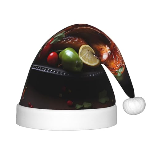 ZhRiYan Verlockender Braten Truthahn Classic Santa Xmas New Year Party Kopfbedeckung - Warme Urlaubsmütze - Perfekte Kopfbedeckung für Weihnachten, Halloween ZhRiYan Verlockender Braten Truthahn Classic Santa Xmas New Year Party Kopfbedeckung - Warme Urlaubsmütze - Perfekte Kopfbedeckung für Weihnachten, Halloween von ZhRiYan