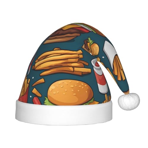 ZhRiYan Viele leckere Speisen Klassische Weihnachtsmann-Weihnachtsmann-Neujahrsparty-Kopfbedeckung – warme Urlaubsmütze – perfekte Kopfbedeckung für Weihnachten, Halloween ZhRiYan Viele leckere Speisen Klassische Weihnachtsmann-Weihnachtsmann-Neujahrsparty-Kopfbedeckung – warme Urlaubsmütze – perfekte Kopfbedeckung für Weihnachten, Halloween von ZhRiYan
