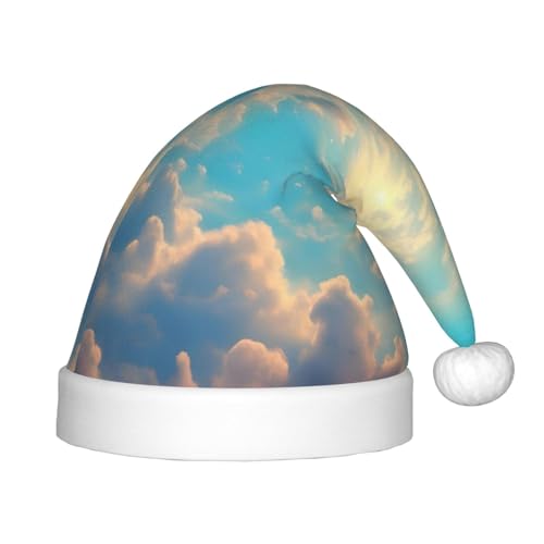 ZhRiYan Wolkiger Himmel Klassische Weihnachtsmann-Weihnachtsmann-Weihnachtsmann-Party-Kopfbedeckung – warme Urlaubsmütze – perfekte Kopfbedeckung für Weihnachten, Halloween ZhRiYan Wolkiger Himmel Klassische Weihnachtsmann-Weihnachtsmann-Weihnachtsmann-Party-Kopfbedeckung – warme Urlaubsmütze – perfekte Kopfbedeckung für Weihnachten, Halloween von ZhRiYan