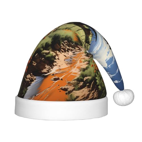 ZhRiYan idyllische Landschaft Klassische Weihnachtsmann-Weihnachtsmann-Weihnachtsmann-Party-Kopfbedeckung – warme Urlaubsmütze – perfekte Kopfbedeckung für Weihnachten, Halloween ZhRiYan idyllische Landschaft Klassische Weihnachtsmann-Weihnachtsmann-Weihnachtsmann-Party-Kopfbedeckung – warme Urlaubsmütze – perfekte Kopfbedeckung für Weihnachten, Halloween von ZhRiYan