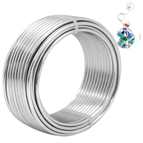 ZhXu Shuo Aluminium-Basteldraht, biegsam, 3 mm × 11 m, biegbarer Metalldraht für Schmuckherstellung, Modellierung, Blumenherstellung, Kranzherstellung, Basteln, Drahtwickeln, Weihnachtsschmuck von ZhXu Shuo