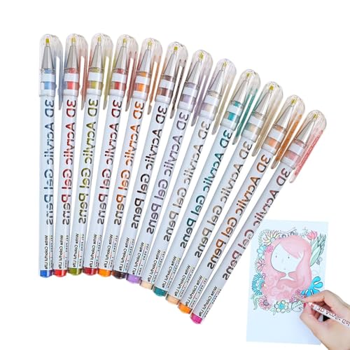 Zhadyu 3D Acrylic Malstifte Gel - Acryl Marker Für Steine,Zeichenmarker Auf Wasserbasis Für Kunst & Basteln, Ausmalen, Doodles Auf Leinwand, Holz, Stoff, Stein, Karten & Scrapbook-Papier Zhadyu 3D Acrylic Malstifte Gel - Acryl Marker Für Steine,Zeichenmarker Auf Wasserbasis Für Kunst & Basteln, Ausmalen, Doodles Auf Leinwand, Holz, Stoff, Stein, Karten & Scrapbook-Papier von Zhadyu