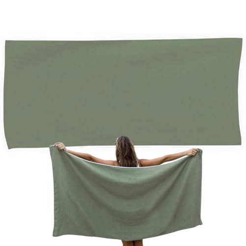 Zhadyu Magnetisches Badetuch Für Den Außenbereich, Magnethandtuch, Leichtes Strandtücher Übergroße Mit Magnetverschluss Für Schwimmen Pool Camping, Yoga(76x190cm) von Zhadyu