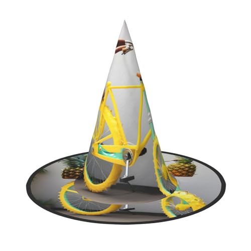 ZhanMg Ananas-Fahrrad-Halloween-Partyhüte – Hexenhut Kostümzubehör, festliche Maskerade & Cosplay-Verkleidung, faltbar ZhanMg Ananas-Fahrrad-Halloween-Partyhüte – Hexenhut Kostümzubehör, festliche Maskerade & Cosplay-Verkleidung, faltbar von ZhanMg