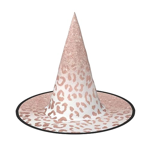 ZhanMg Rose Gold Glitzer Halloween Party Hüte - Hexenhut Kostüm Zubehör, festliche Maskerade & Cosplay Verkleidung, faltbar von ZhanMg