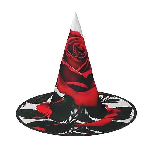 ZhanMg Rote Rose Halloween Party Hüte - Hexenhut Kostüm Zubehör Festliche Maskerade & Cosplay Verkleiden Faltbar ZhanMg Rote Rose Halloween Party Hüte - Hexenhut Kostüm Zubehör Festliche Maskerade & Cosplay Verkleiden Faltbar von ZhanMg
