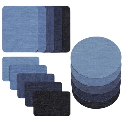 Jeans-Flicken für Jeans-Reparatur, zum Aufbügeln für Jeans, Reparatur-Dekorationsset, 15 Stück Jeans-Flicken für Jeans-Reparatur, zum Aufbügeln für Jeans, Reparatur-Dekorationsset, 15 Stück von ZhangJJJJJJJ