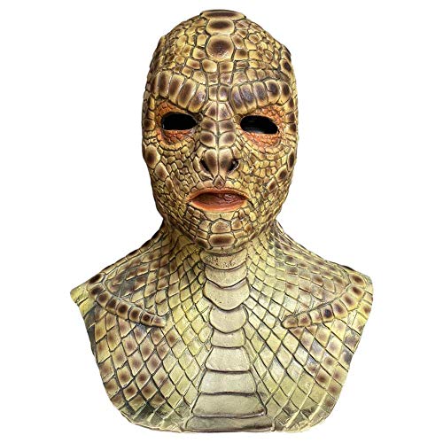 ZhangJJJJJJJ Scary Snake Man Maske, Halloween Snake Head Latex Kostüm Zubehör für Cosplay Requisiten von ZhangJJJJJJJ