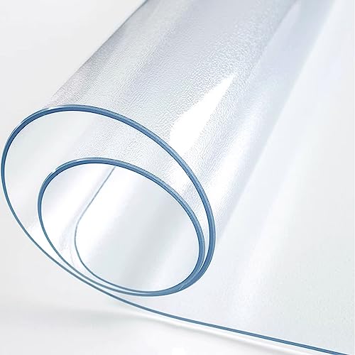 Transparente, Gefrostete PVC-Tischdecken-Schutzfolie, 1 Mm Dicke Esstisch-Schutzunterlage Aus Wasserdichtem PVC-Kunststoff, Transparent, Geeignet Für Esstisch/Couchtisch (90x140cm/35x55in) von Zhaomi