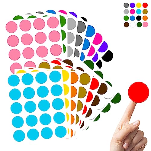Klebepunkte, 5CM Aufkleber Punkte Bunt, 16 Farben von Klebepunkte Bunt, Aufkleber Punkte, 320 Stück Klebepunkte Groß von ZhenSFlourish