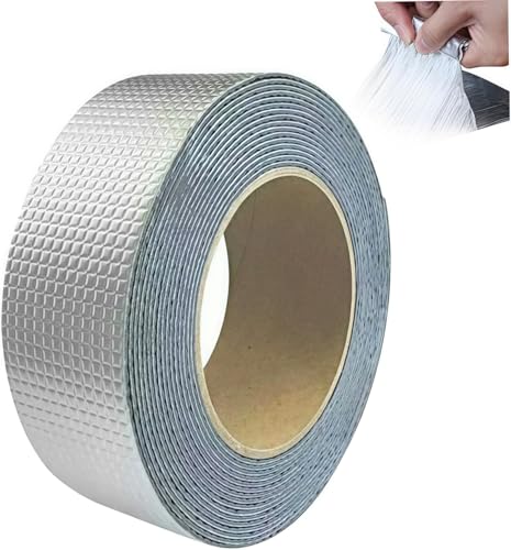 Zhenghebuy Butyl Band Wasserdichtes,Butyl-Klebebänder Alufolie Selbstklebend Reperaturband,Butylband Dichtungsbänder für Dachlecks,Fensterbrettlücken,Rohrbrüche 50mm x 5m Zhenghebuy Butyl Band Wasserdichtes,Butyl-Klebebänder Alufolie Selbstklebend Reperaturband,Butylband Dichtungsbänder für Dachlecks,Fensterbrettlücken,Rohrbrüche 50mm x 5m von Zhenghebuy