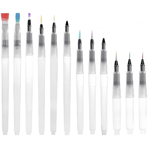 Zhenghebuy Wassertankpinsel Stifte,12 Stück Pinsel-Sets Wassertankpinsel Aquarell,Stifte Leerer Aquarell-Wasserpinsel Mit Tank,Aquarellstifte für Farbmischen Und Kalligraphie Zhenghebuy Wassertankpinsel Stifte,12 Stück Pinsel-Sets Wassertankpinsel Aquarell,Stifte Leerer Aquarell-Wasserpinsel Mit Tank,Aquarellstifte für Farbmischen Und Kalligraphie von Zhenghebuy