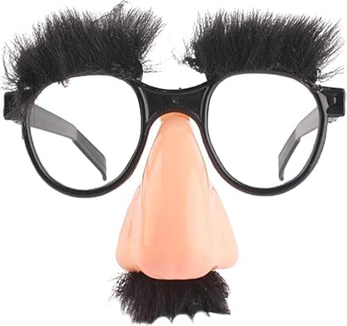 Zhhuoc Lustige Brille mit großer Nase – große Nasenbrille mit Augenbrauen, Schnurrbart, Halloween-Brille, Augenbrauen und Schnurrbart Kostüm, alberne lustige Foto-Requisiten, Halloween-Brillen Zhhuoc Lustige Brille mit großer Nase – große Nasenbrille mit Augenbrauen, Schnurrbart, Halloween-Brille, Augenbrauen und Schnurrbart Kostüm, alberne lustige Foto-Requisiten, Halloween-Brillen von Zhhuoc