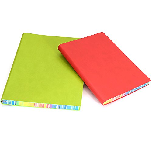 Zhi Jin B5 dickes, buntes Leder-Notizbuch, gebundener Einband, Notizblock, Tagebuch, Portfolio für Reisen, Schule, Büro, Grün Zhi Jin B5 dickes, buntes Leder-Notizbuch, gebundener Einband, Notizblock, Tagebuch, Portfolio für Reisen, Schule, Büro, Grün von Zhi Jin