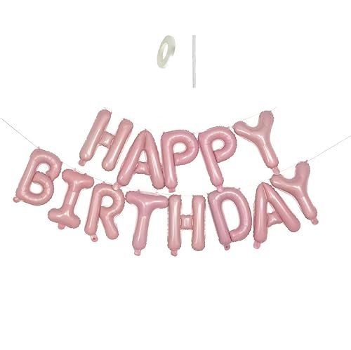 Rosa Buchstabe "Happy Birthday" Luftballons Banner 40,6 cm Mylar-Folie Buchstaben Schild Banner Wimpelkette wiederverwendbar für Mädchen Jungen Kinder & Erwachsene Geburtstagsdekorationen und Rosa Buchstabe "Happy Birthday" Luftballons Banner 40,6 cm Mylar-Folie Buchstaben Schild Banner Wimpelkette wiederverwendbar für Mädchen Jungen Kinder & Erwachsene Geburtstagsdekorationen und von ZhiheHui