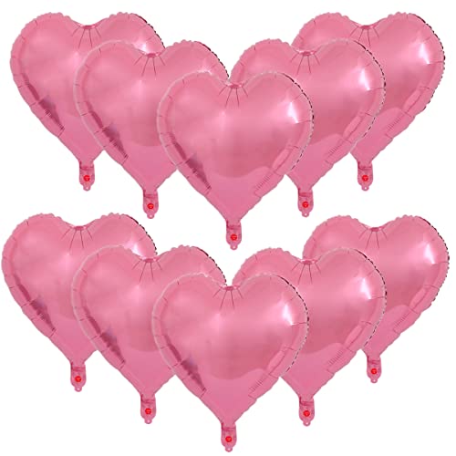 Zhiheng 10ST Herz Folie Ballons Helium Geburtstag Hochzeit Valentinstag Globos Party Dekoration Luftballons (Pearl pink) von Zhiheng