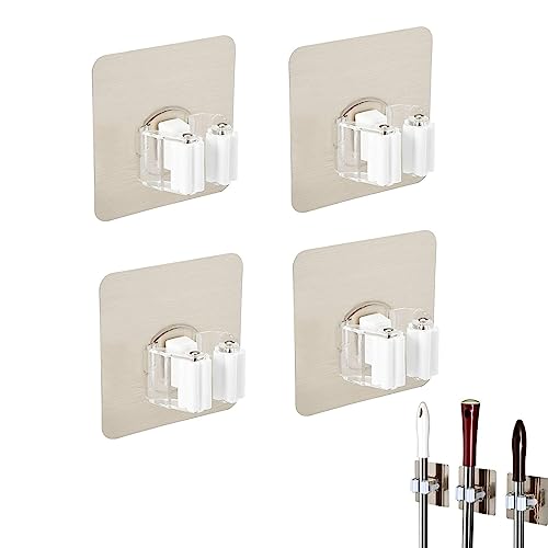 Zhjuju Besenhalterung Wand,4 Stück Wandhalterung Besen Ohne Bohren Besenhalter Selbstklebend Wand Gerätehalter Besen Mop Halter Besenmopphalter Besenhalter für Haus Küche Badezimmer Garten Garage Zhjuju Besenhalterung Wand,4 Stück Wandhalterung Besen Ohne Bohren Besenhalter Selbstklebend Wand Gerätehalter Besen Mop Halter Besenmopphalter Besenhalter für Haus Küche Badezimmer Garten Garage von Zhjuju