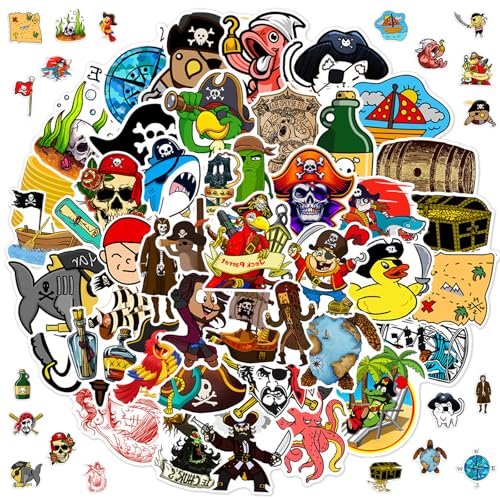100 Stück Piraten Aufkleber, Piraten Anime Sticker, Piraten Sticker Set, Piraten Wasserfeste Vinyl Sticker, Cartoon Graffiti Stickers für Laptop Skateboard Gepäck, Geeignet für Kinder Teens 100 Stück Piraten Aufkleber, Piraten Anime Sticker, Piraten Sticker Set, Piraten Wasserfeste Vinyl Sticker, Cartoon Graffiti Stickers für Laptop Skateboard Gepäck, Geeignet für Kinder Teens von Zhlearda