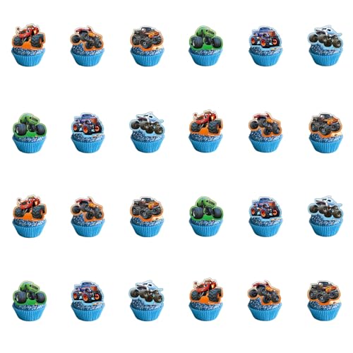 48 Stück Monster Truck Cupcake Toppers, Monster Truck Cupcake Topper Geburtstag, Truck Muffin Deko, Truck Geburtstag Kuchen Topper, Cars Thema Kuchen Dekoration für Kinder Geburtstag Zubehör 48 Stück Monster Truck Cupcake Toppers, Monster Truck Cupcake Topper Geburtstag, Truck Muffin Deko, Truck Geburtstag Kuchen Topper, Cars Thema Kuchen Dekoration für Kinder Geburtstag Zubehör von Zhlearda