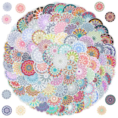 Mandala Aufkleber, 100 Stück Mandala Stickers, Aesthetic Vintage Sticker, Wasserdichte Vinyl Aufkleber Set, Niedlich Sticker für Scrapbooking, Laptop, Skateboard, Gitarre, Wasserflasche Mandala Aufkleber, 100 Stück Mandala Stickers, Aesthetic Vintage Sticker, Wasserdichte Vinyl Aufkleber Set, Niedlich Sticker für Scrapbooking, Laptop, Skateboard, Gitarre, Wasserflasche von Zhlearda