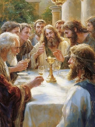 Das letzte Abendmahl Diamond Painting Erwachsene, 5D Mann Diamant Painting Bilder Kinder Anfänger, DIY Vollbohrer Diamanten Malerei Stickerei Kreuzstich Basteln Mädchen 10 Jahre, 70x100 cm W-1416 von Zhlpjecc