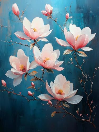 Diamond Painting Erwachsene Anfänger, Diamant Painting Kinder Rosa Bilder, 5D Magnolie Diamant Kunst Kits, DIY Kreativ Set für Erwachsene Geeignet Als Geschenk und Als Wanddeko 30x40 cm W-1378 Diamond Painting Erwachsene Anfänger, Diamant Painting Kinder Rosa Bilder, 5D Magnolie Diamant Kunst Kits, DIY Kreativ Set für Erwachsene Geeignet Als Geschenk und Als Wanddeko 30x40 cm W-1378 von Zhlpjecc