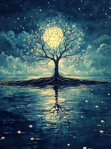 Diamond Painting Erwachsene Anfänger, Diamant Painting Kinder See Bilder, 5D Baum Diamant Kunst Kits, Kreativ Set für Erwachsene Geeignet Als Geschenk zur Entspannung und Als Wanddeko 50x70 cm W-633 Diamond Painting Erwachsene Anfänger, Diamant Painting Kinder See Bilder, 5D Baum Diamant Kunst Kits, Kreativ Set für Erwachsene Geeignet Als Geschenk zur Entspannung und Als Wanddeko 50x70 cm W-633 von Zhlpjecc