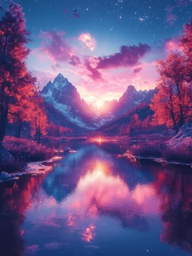 Diamond Painting Erwachsene Anfänger, Diamant Painting Kinder See Bilder, 5D Landschaft Diamant Kunst Kits, DIY Kreativ Set für Erwachsene Geeignet Als Geschenk Entspannung und Wanddeko 30x40 cm W-3 Diamond Painting Erwachsene Anfänger, Diamant Painting Kinder See Bilder, 5D Landschaft Diamant Kunst Kits, DIY Kreativ Set für Erwachsene Geeignet Als Geschenk Entspannung und Wanddeko 30x40 cm W-3 von Zhlpjecc