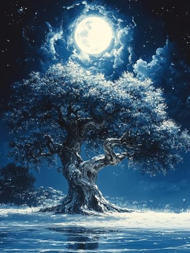 Diamond Painting Mond Diamond Painting Erwachsene, DIY Baum Diamant Kunst Malerei Stickerei Set, 5D Bastelset Erwachsene Diamanten Malerei, Wohnzimmer Zimmer Zubehör Dekor Geschenke 135x90 cm W-472 Diamond Painting Mond Diamond Painting Erwachsene, DIY Baum Diamant Kunst Malerei Stickerei Set, 5D Bastelset Erwachsene Diamanten Malerei, Wohnzimmer Zimmer Zubehör Dekor Geschenke 135x90 cm W-472 von Zhlpjecc