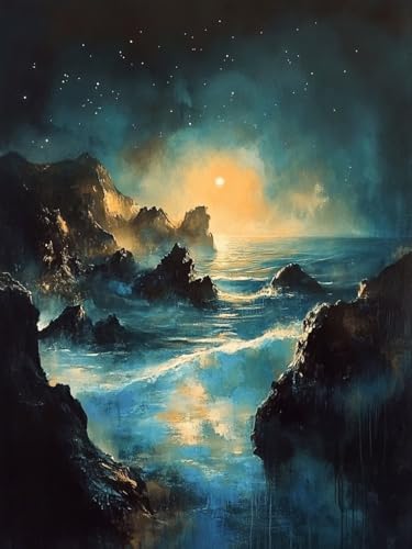 Diamond Painting Sternenhimmel Diamond Painting Erwachsene, DIY Strand Diamant Kunst Malerei Stickerei Set, 5D Bastelset Erwachsene Diamanten Malerei, Wohnzimmer Zimmer Zubehör Dekor 135x90 cm W-538 von Zhlpjecc