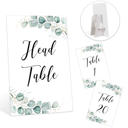 Grüne Eukalyptus-Tischnummern für Hochzeit, Hochzeitstischnummern 1–20 mit Kopf-Tischnummern, Hochzeitstischdekoration, Hochzeitsdekoration für Hochzeitsempfang, Bankette, Brautparty, 3 Stück Grüne Eukalyptus-Tischnummern für Hochzeit, Hochzeitstischnummern 1–20 mit Kopf-Tischnummern, Hochzeitstischdekoration, Hochzeitsdekoration für Hochzeitsempfang, Bankette, Brautparty, 3 Stück von Zhminz